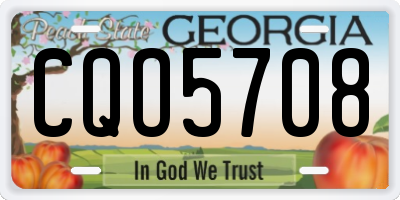 GA license plate CQO5708