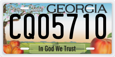 GA license plate CQO5710