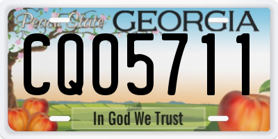 GA license plate CQO5711