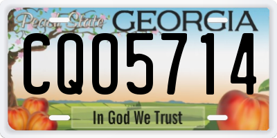 GA license plate CQO5714
