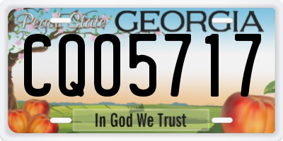 GA license plate CQO5717