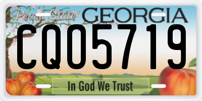 GA license plate CQO5719
