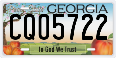 GA license plate CQO5722