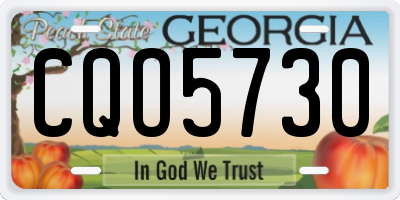 GA license plate CQO5730
