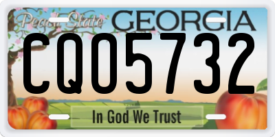 GA license plate CQO5732