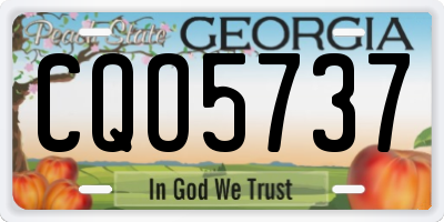 GA license plate CQO5737
