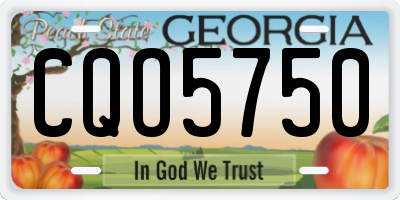 GA license plate CQO5750