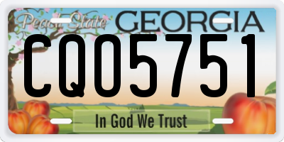 GA license plate CQO5751