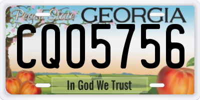 GA license plate CQO5756