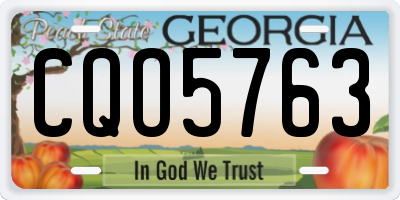 GA license plate CQO5763