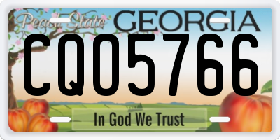 GA license plate CQO5766