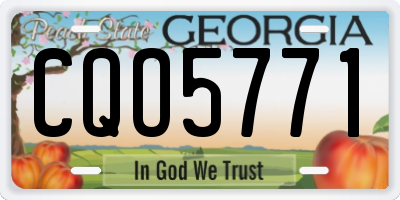 GA license plate CQO5771