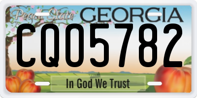 GA license plate CQO5782
