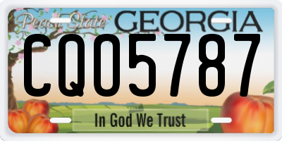 GA license plate CQO5787