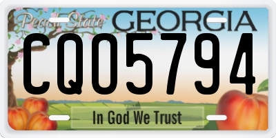 GA license plate CQO5794