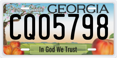 GA license plate CQO5798