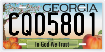 GA license plate CQO5801