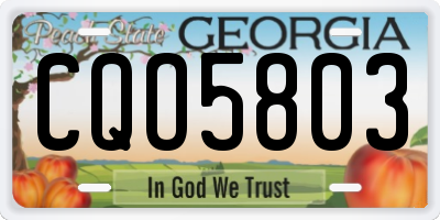 GA license plate CQO5803