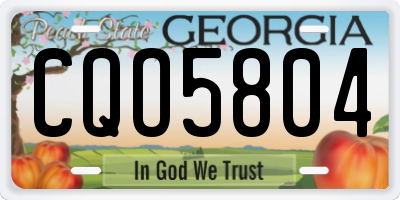 GA license plate CQO5804