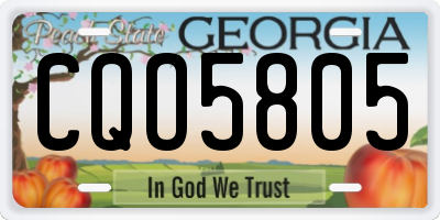 GA license plate CQO5805