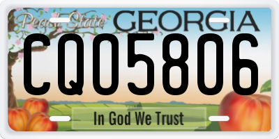 GA license plate CQO5806