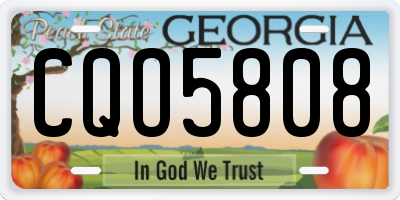 GA license plate CQO5808