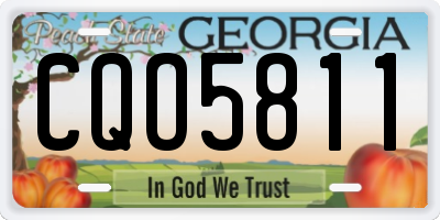 GA license plate CQO5811