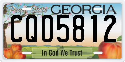 GA license plate CQO5812