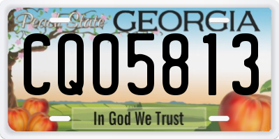 GA license plate CQO5813