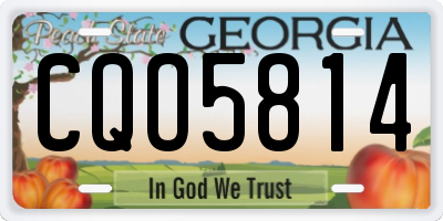 GA license plate CQO5814