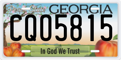 GA license plate CQO5815