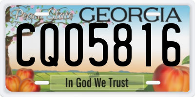 GA license plate CQO5816