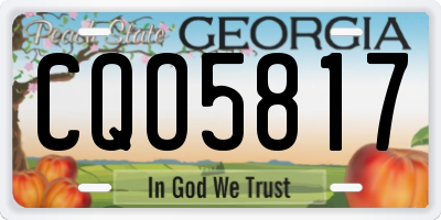 GA license plate CQO5817