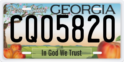 GA license plate CQO5820