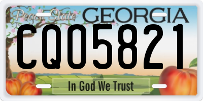 GA license plate CQO5821