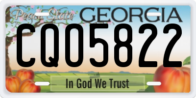 GA license plate CQO5822