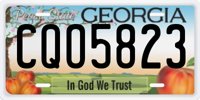GA license plate CQO5823