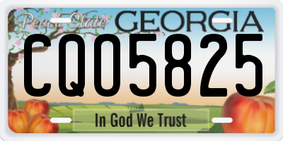 GA license plate CQO5825