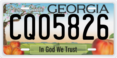 GA license plate CQO5826