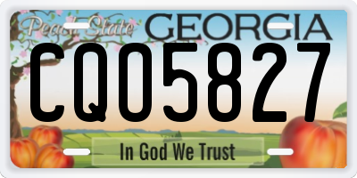 GA license plate CQO5827