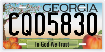 GA license plate CQO5830