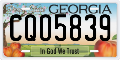 GA license plate CQO5839