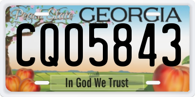 GA license plate CQO5843