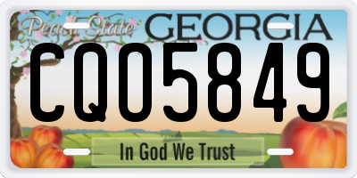 GA license plate CQO5849