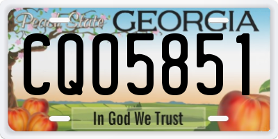GA license plate CQO5851