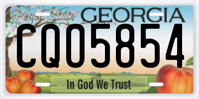 GA license plate CQO5854
