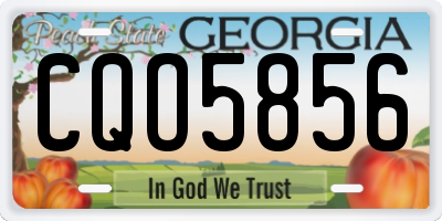 GA license plate CQO5856