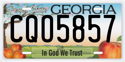 GA license plate CQO5857