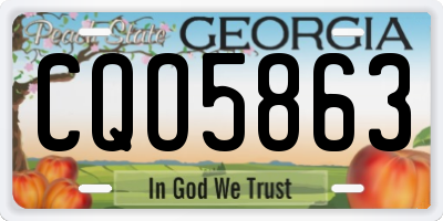 GA license plate CQO5863