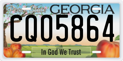 GA license plate CQO5864